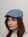 Кепка HAMMABURG арт. 6611707 DUCK CAP COTTON STRIPE (синий / белый)